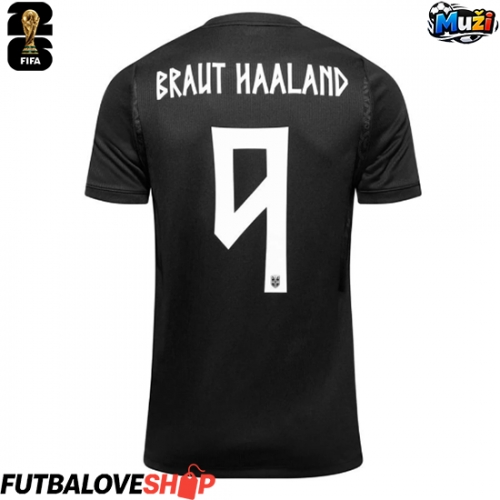 Dres Nórsko Erling Haaland #9 Preč MS 2026 Krátky Rukáv